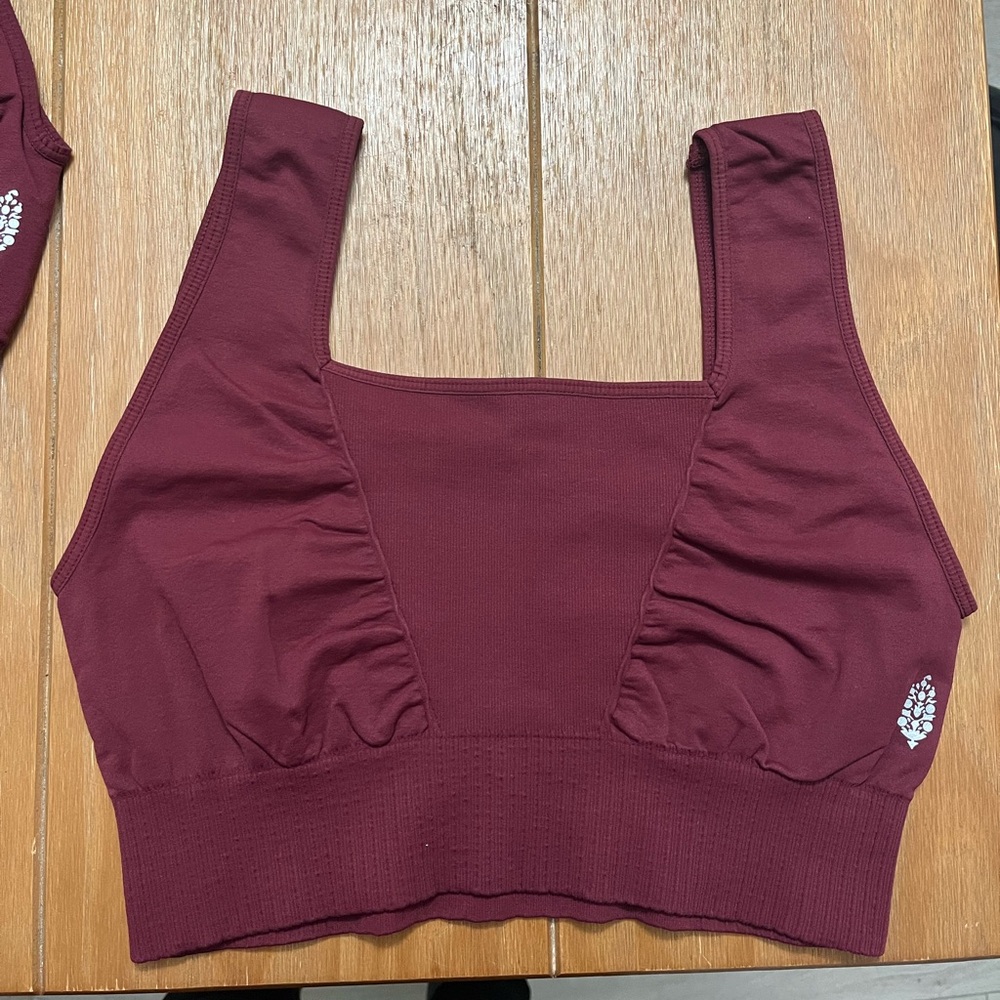 NWOT Good Karma Square Neck Bra - Maroon